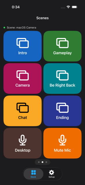 iPhone deck of scene tiles